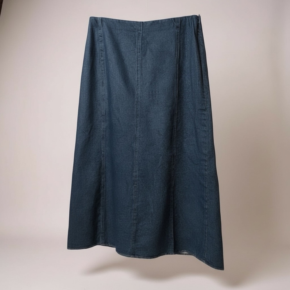 🆕 RECLAIMED VINTAGE vintage Dark Blue denim A-Line Skirt size 10